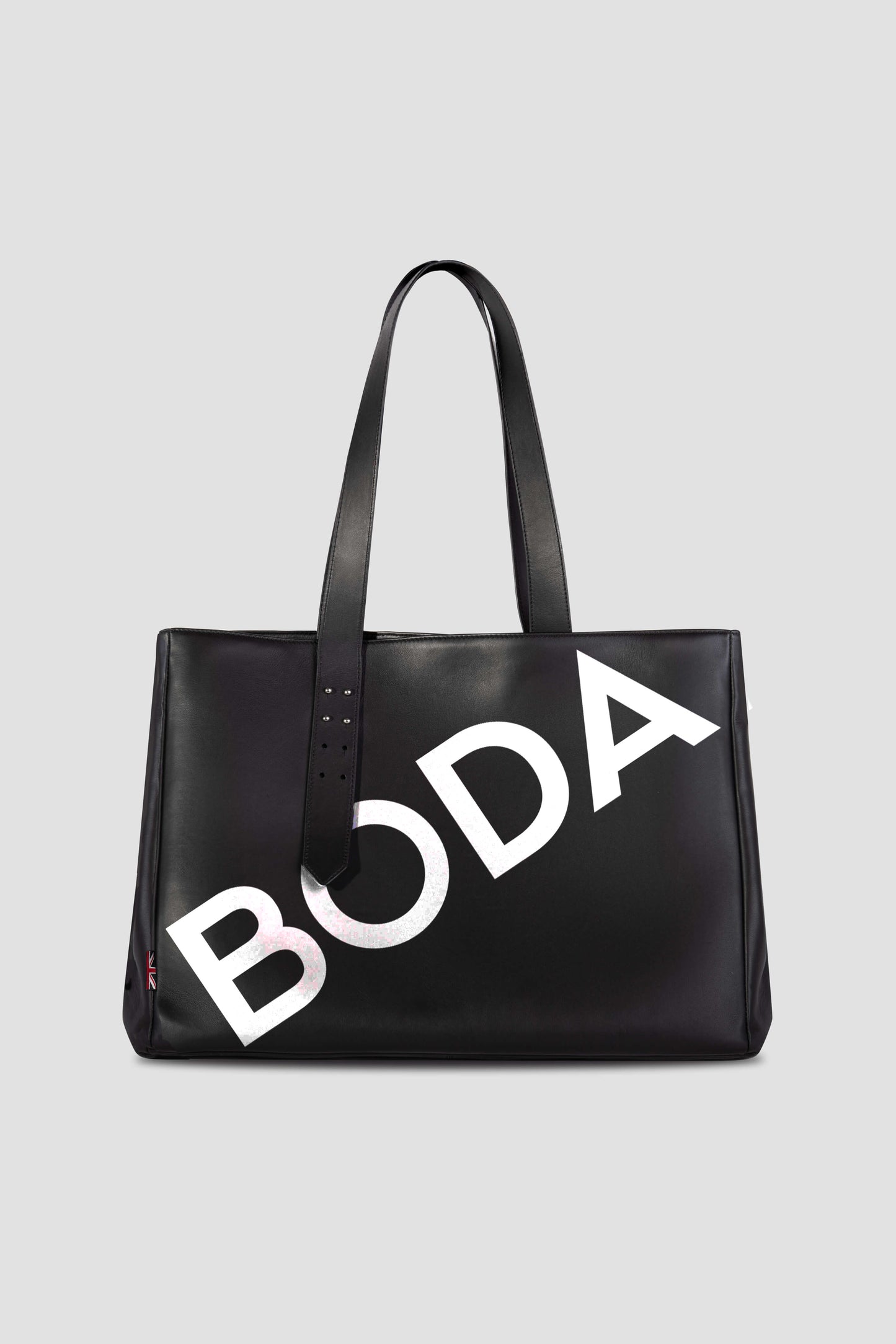 Leather Tote Bag: BODA Logo