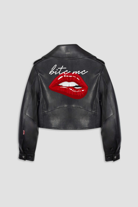 Cropped Blouson Black: Bite Me