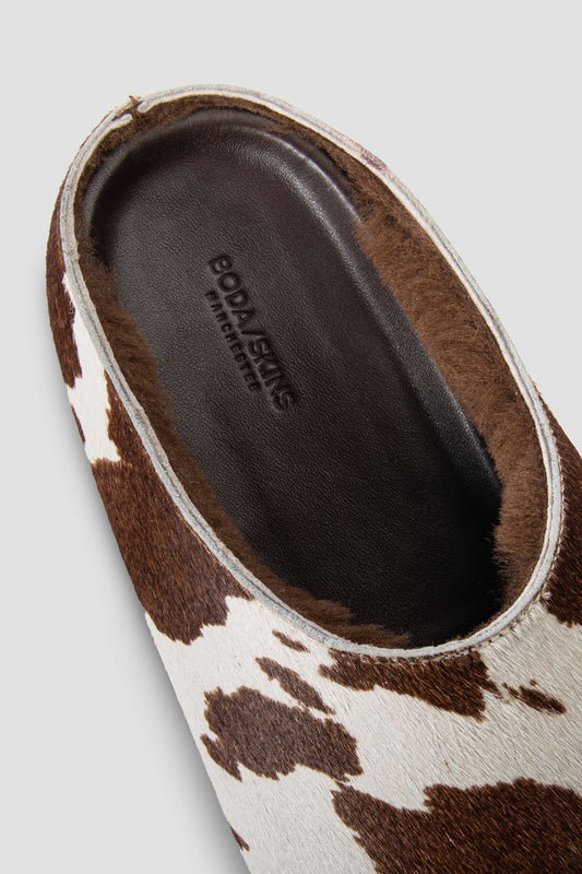 Cowhide Shearling Mules